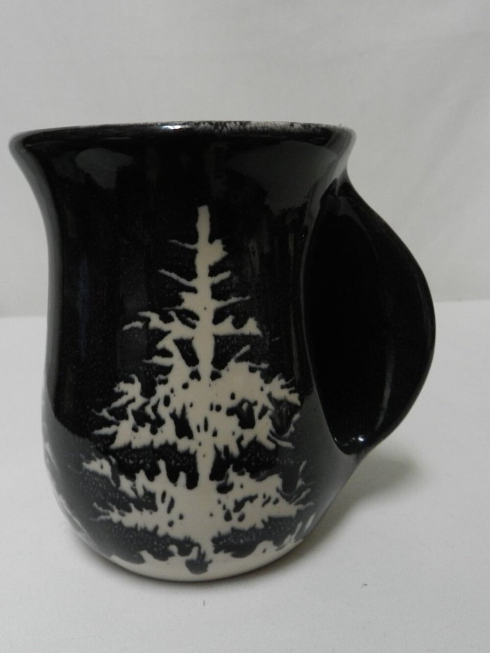 TAG Forest Trees Speckled Hand Warmer black large Mug Cup Dish 20 oz Christmas